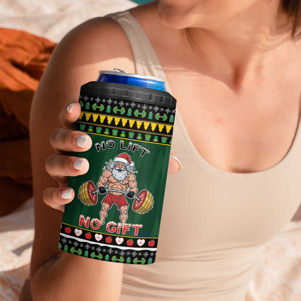 Xmas Gymer Christmas 4 in 1 Can Cooler Tumbler No Lift No Gift - Wonder Print Shop