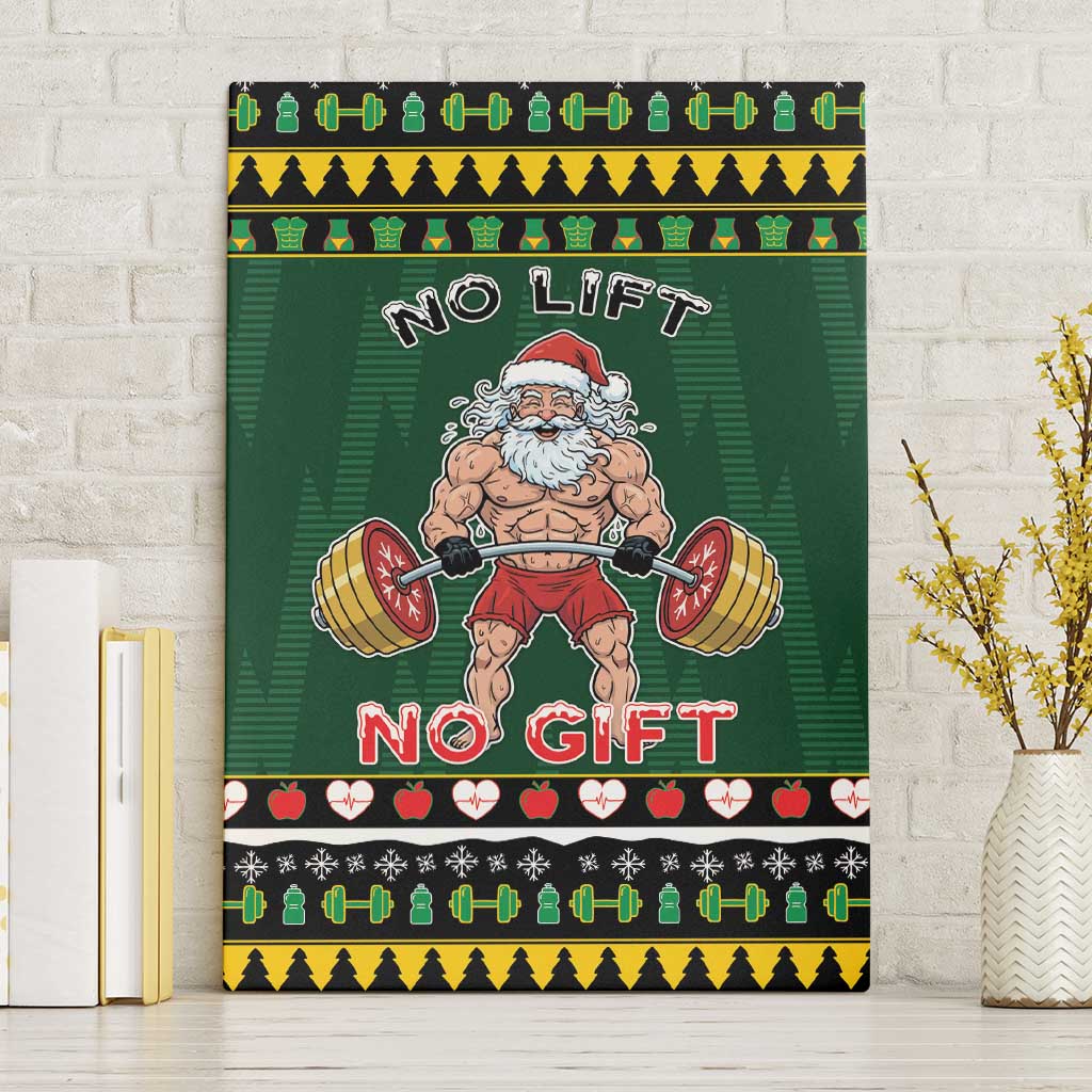 Xmas Gymer Christmas Canvas Wall Art No Lift No Gift - Wonder Print Shop