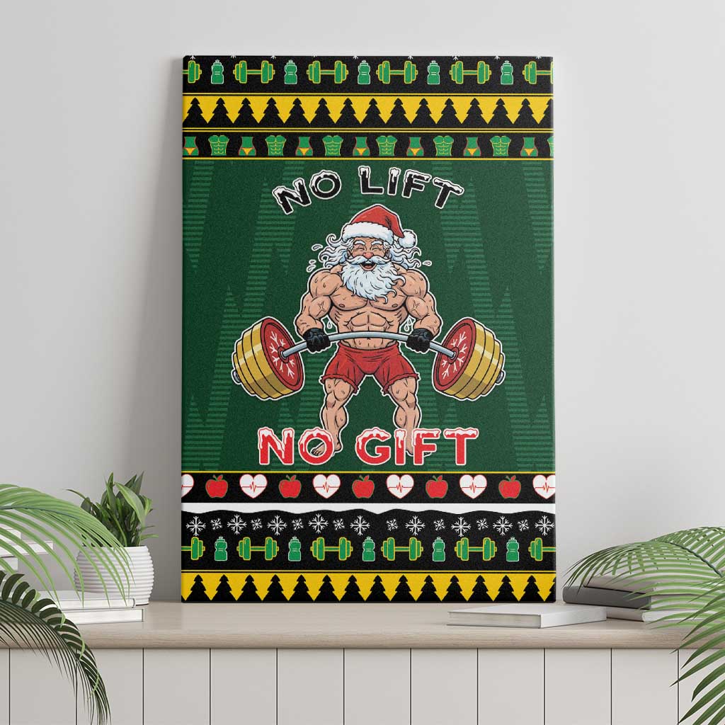 Xmas Gymer Christmas Canvas Wall Art No Lift No Gift - Wonder Print Shop