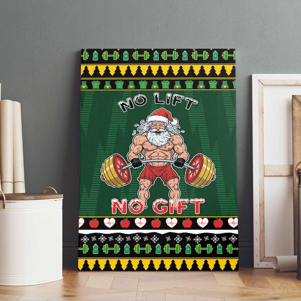 Xmas Gymer Christmas Canvas Wall Art No Lift No Gift - Wonder Print Shop