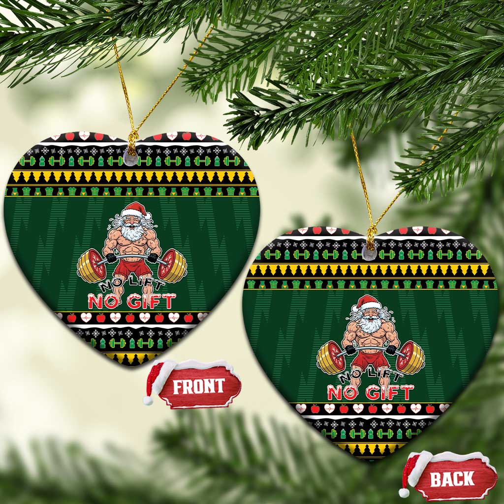 Gym Christmas Ceramic Ornament No Lift No Gift - Wonder Print Shop