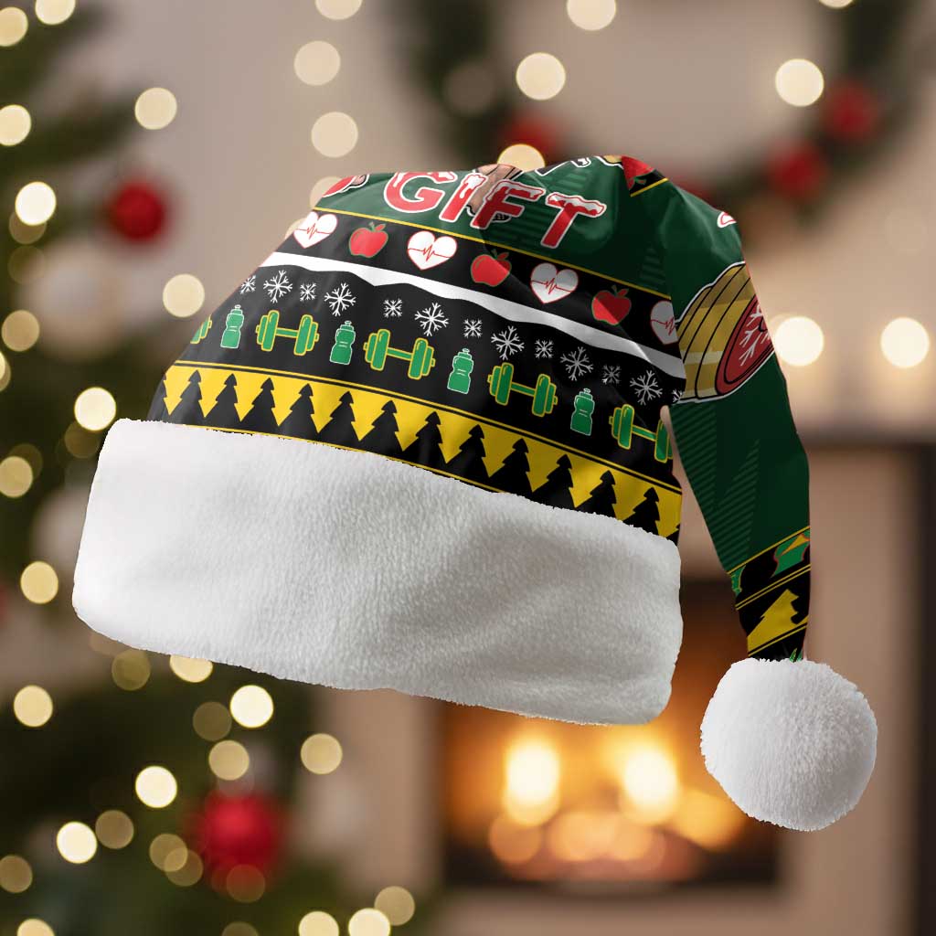 Gym Christmas Santa Hat No Lift No Gift - Wonder Print Shop