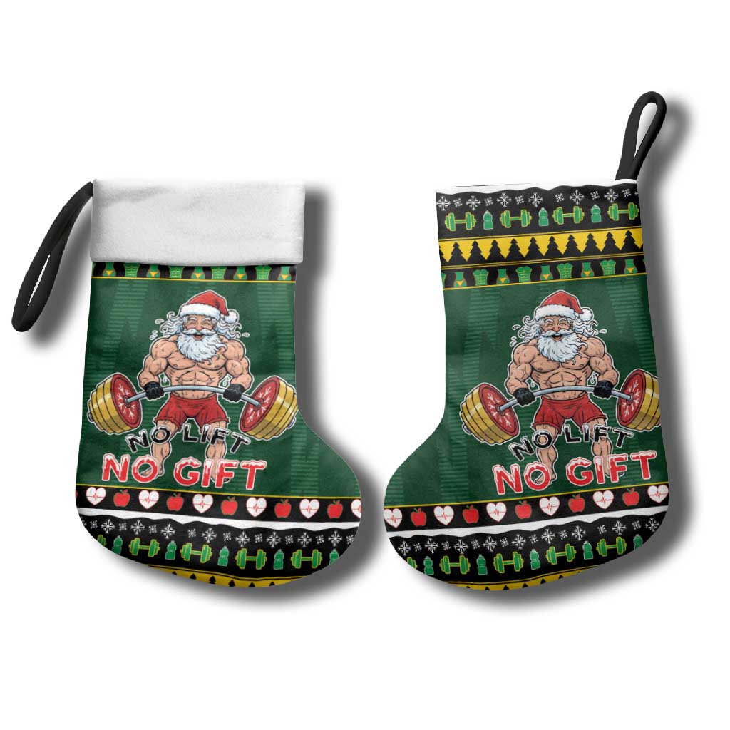 Gym Christmas Stocking No Lift No Gift - Wonder Print Shop