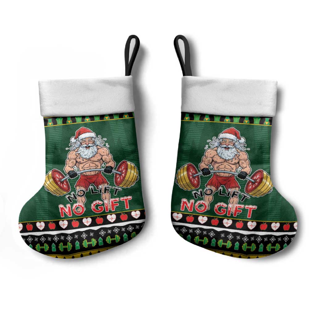 Gym Christmas Stocking No Lift No Gift - Wonder Print Shop