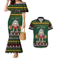 Xmas Gymer Christmas Couples Matching Mermaid Dress and Hawaiian Shirt No Lift No Gift - Wonder Print Shop