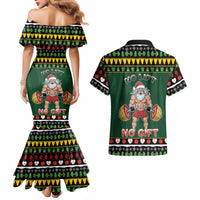 Xmas Gymer Christmas Couples Matching Mermaid Dress and Hawaiian Shirt No Lift No Gift - Wonder Print Shop
