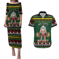 Xmas Gymer Christmas Couples Matching Puletasi and Hawaiian Shirt No Lift No Gift - Wonder Print Shop