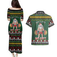 Xmas Gymer Christmas Couples Matching Puletasi and Hawaiian Shirt No Lift No Gift - Wonder Print Shop