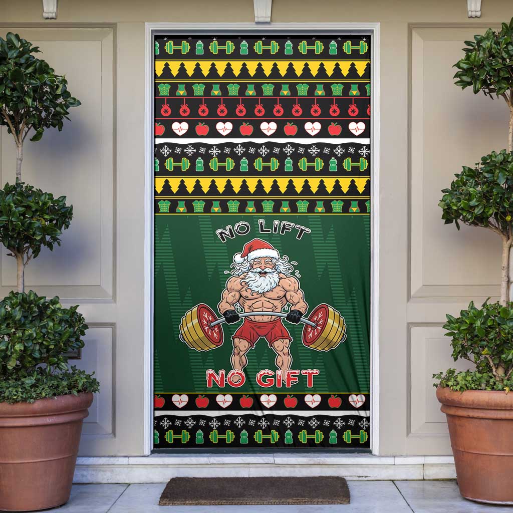 Xmas Gymer Christmas Door Cover No Lift No Gift - Wonder Print Shop