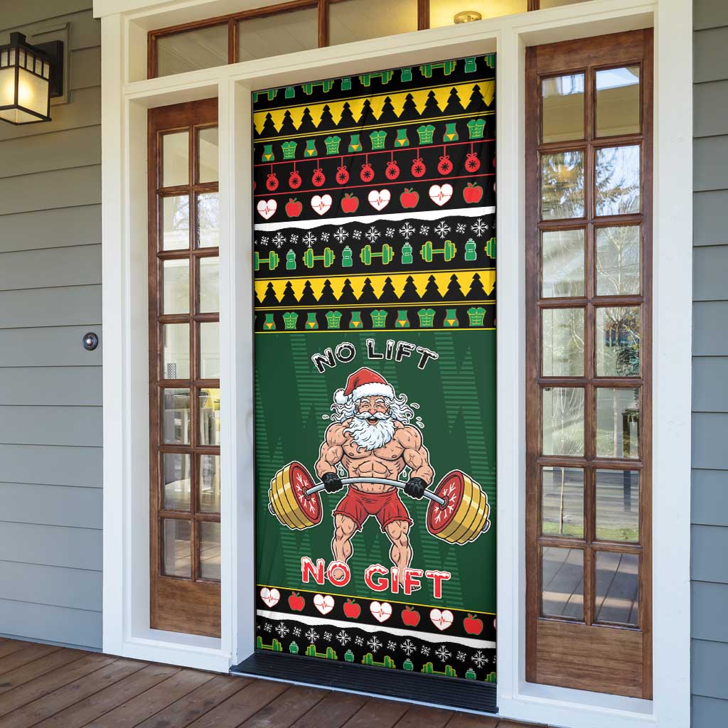 Xmas Gymer Christmas Door Cover No Lift No Gift - Wonder Print Shop