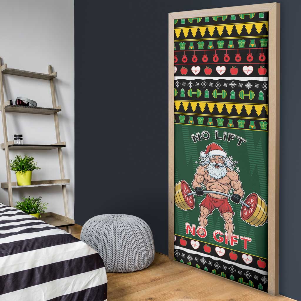Xmas Gymer Christmas Door Cover No Lift No Gift - Wonder Print Shop