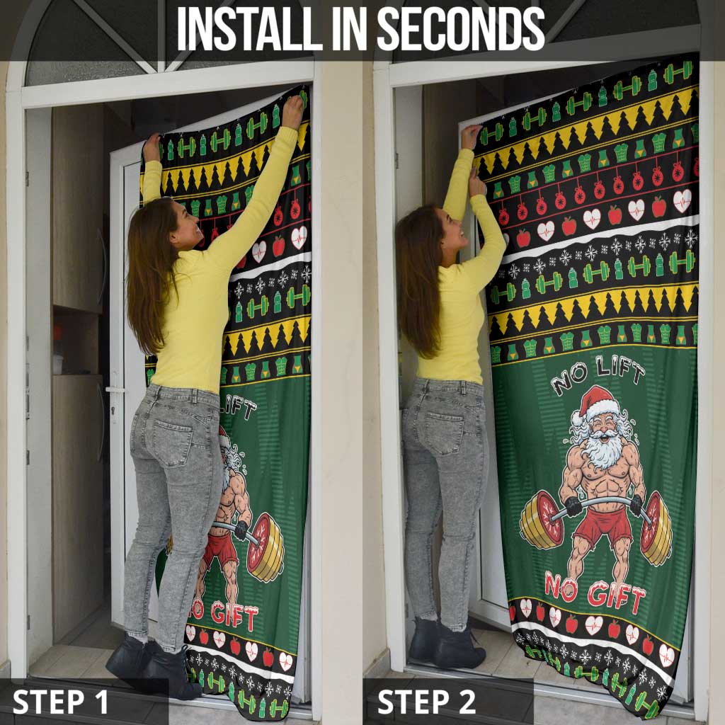Xmas Gymer Christmas Door Cover No Lift No Gift - Wonder Print Shop