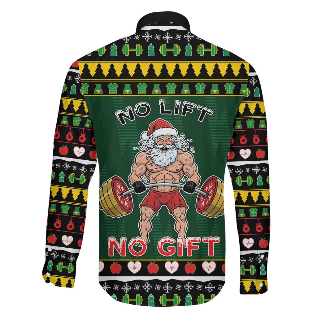 Xmas Gymer Christmas Family Matching Long Sleeve Bodycon Dress and Hawaiian Shirt No Lift No Gift - Wonder Print Shop
