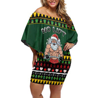Xmas Gymer Christmas Family Matching Off Shoulder Short Dress and Hawaiian Shirt No Lift No Gift - Wonder Print Shop