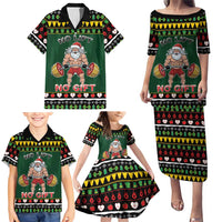 Xmas Gymer Christmas Family Matching Puletasi and Hawaiian Shirt No Lift No Gift - Wonder Print Shop