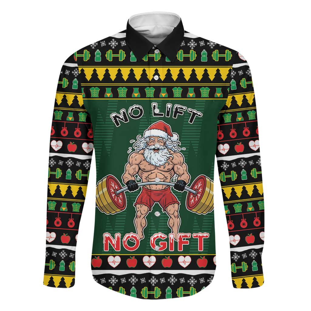 Xmas Gymer Christmas Family Matching Short Sleeve Bodycon Dress and Hawaiian Shirt No Lift No Gift - Wonder Print Shop