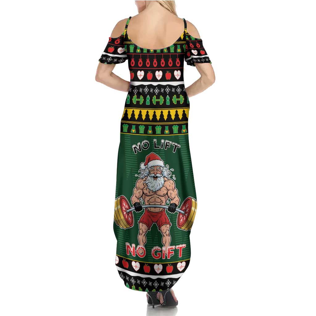 Xmas Gymer Christmas Family Matching Summer Maxi Dress and Hawaiian Shirt No Lift No Gift - Wonder Print Shop