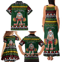 Xmas Gymer Christmas Family Matching Tank Maxi Dress and Hawaiian Shirt No Lift No Gift - Wonder Print Shop