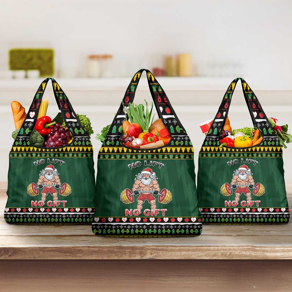 Xmas Gymer Christmas Grocery Bag No Lift No Gift - Wonder Print Shop