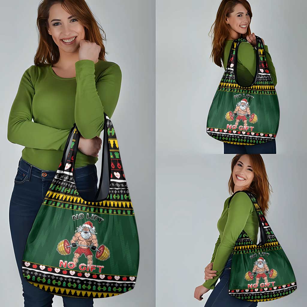 Xmas Gymer Christmas Grocery Bag No Lift No Gift - Wonder Print Shop