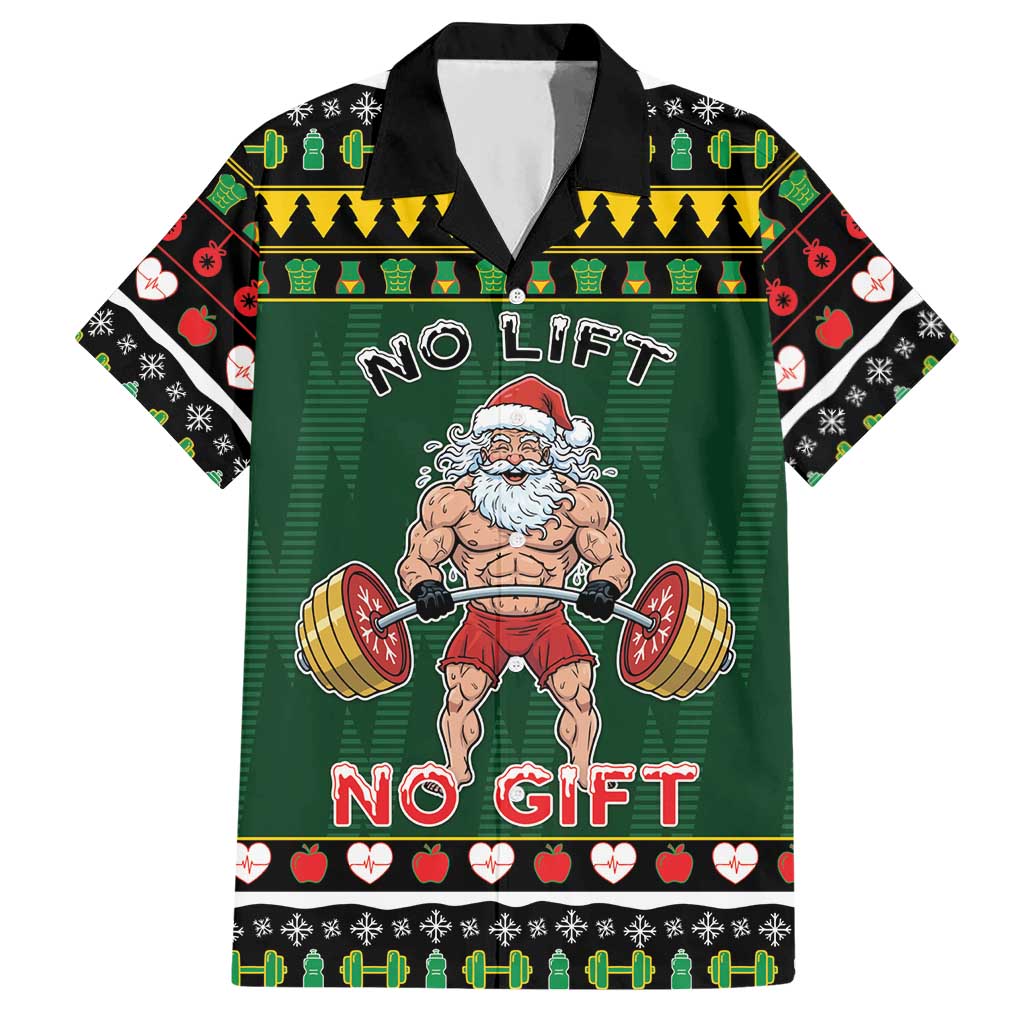 Xmas Gymer Christmas Hawaiian Shirt No Lift No Gift - Wonder Print Shop