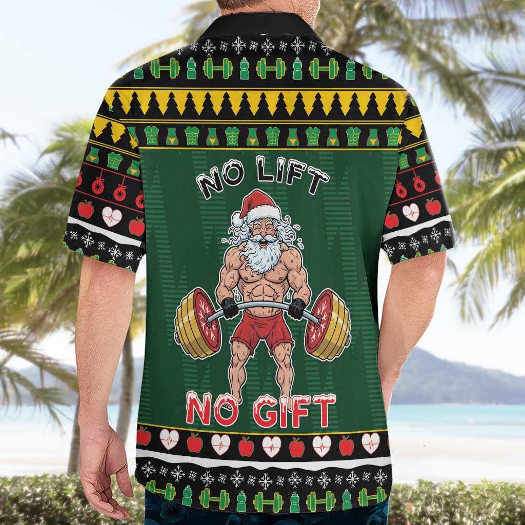 Xmas Gymer Christmas Hawaiian Shirt No Lift No Gift - Wonder Print Shop