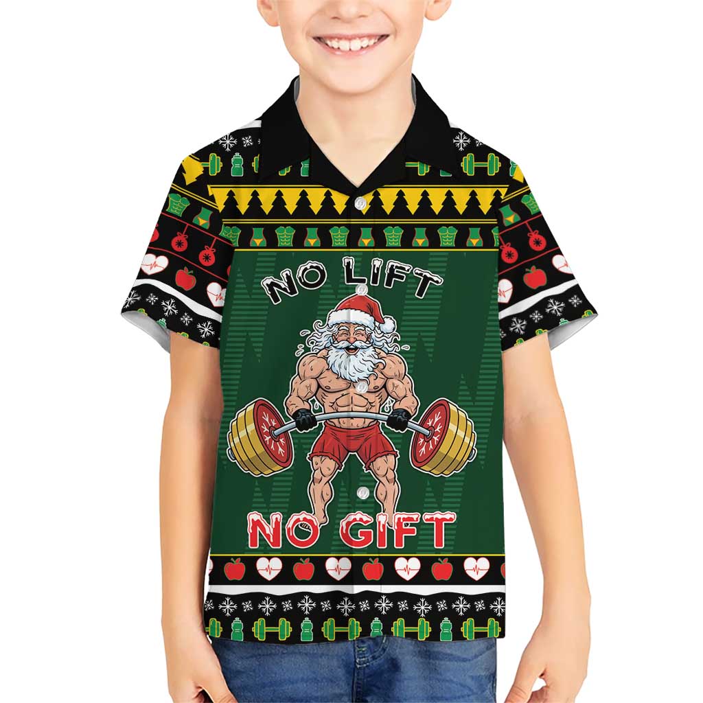 Xmas Gymer Christmas Hawaiian Shirt No Lift No Gift - Wonder Print Shop