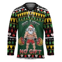 Xmas Gymer Christmas Hockey Jersey No Lift No Gift - Wonder Print Shop