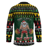 Xmas Gymer Christmas Hockey Jersey No Lift No Gift - Wonder Print Shop
