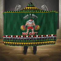 Xmas Gymer Christmas Hooded Blanket No Lift No Gift - Wonder Print Shop