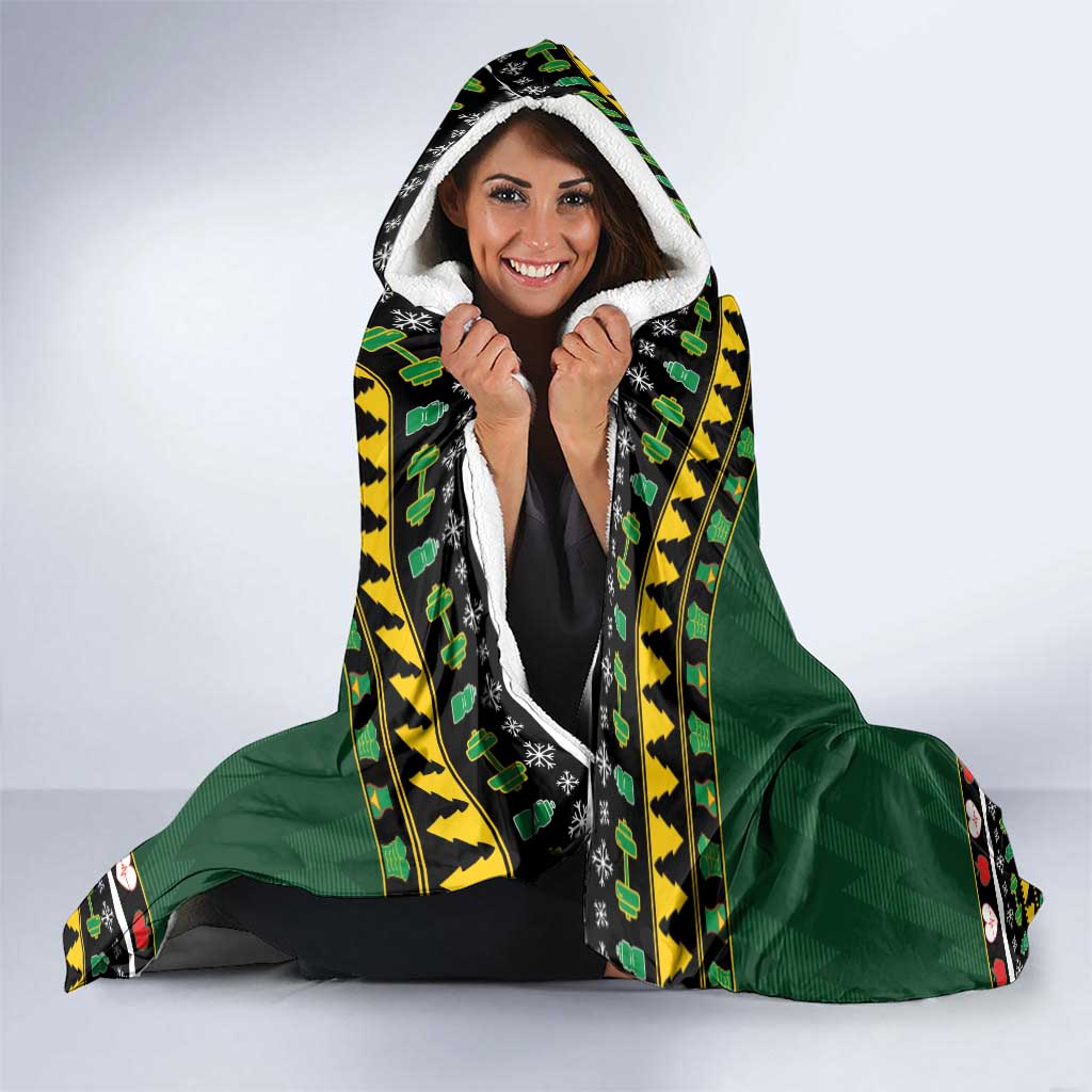 Xmas Gymer Christmas Hooded Blanket No Lift No Gift - Wonder Print Shop