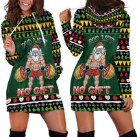 Xmas Gymer Christmas Hoodie Dress No Lift No Gift - Wonder Print Shop