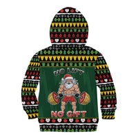 Xmas Gymer Christmas Kid Hoodie No Lift No Gift - Wonder Print Shop