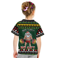 Xmas Gymer Christmas Kid T Shirt No Lift No Gift - Wonder Print Shop