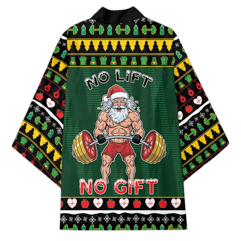 Xmas Gymer Christmas Kimono No Lift No Gift - Wonder Print Shop