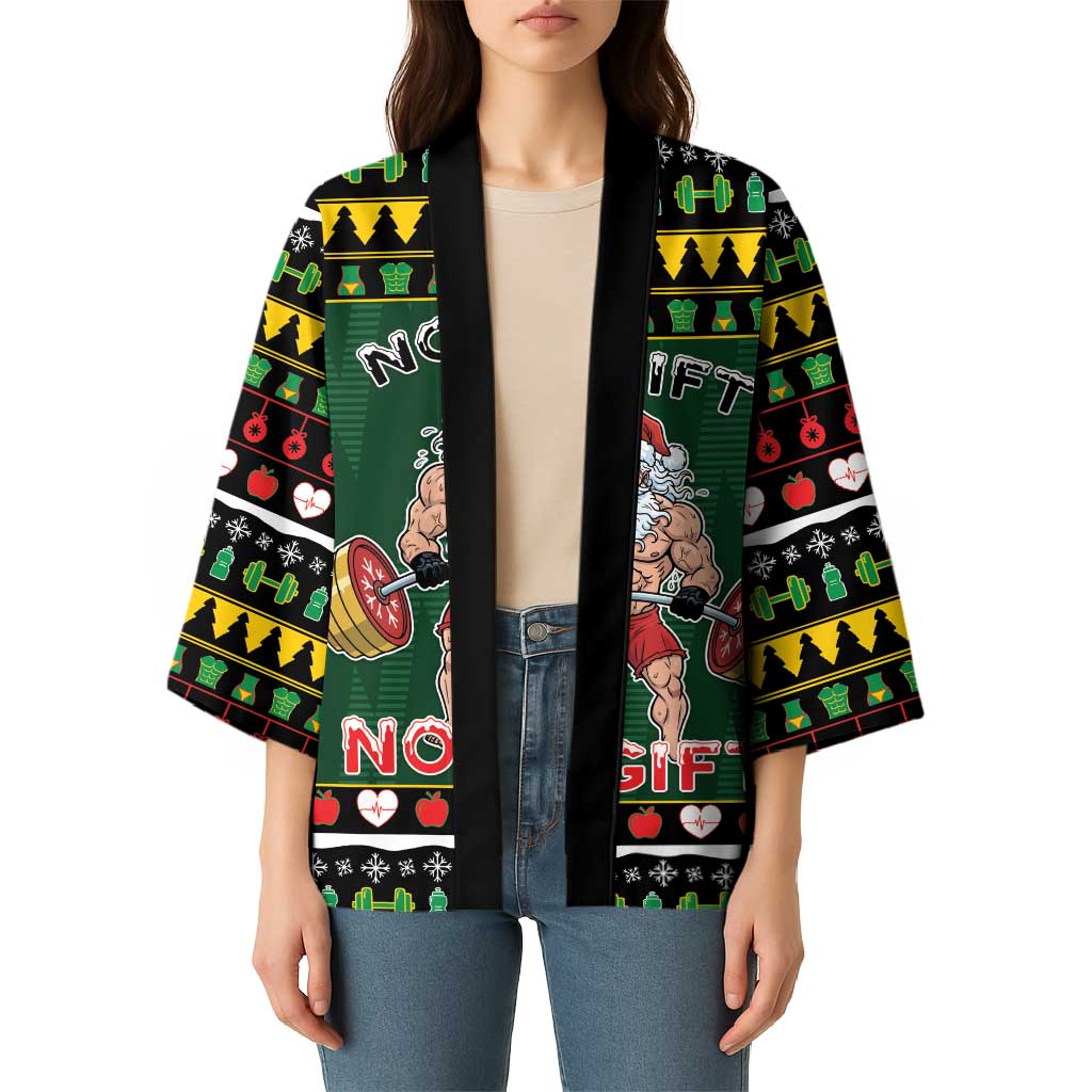Xmas Gymer Christmas Kimono No Lift No Gift - Wonder Print Shop