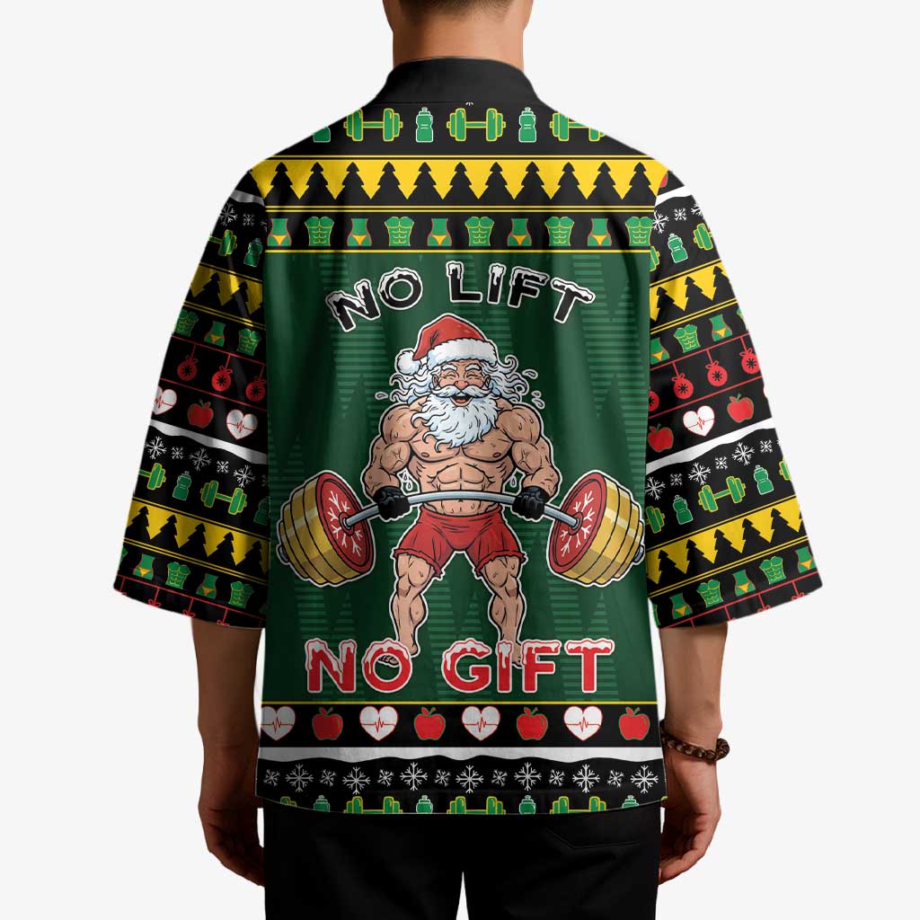 Xmas Gymer Christmas Kimono No Lift No Gift - Wonder Print Shop