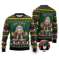 Gym Christmas Ugly Christmas Sweater No Lift No Gift - Wonder Print Shop
