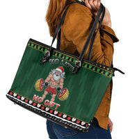 Xmas Gymer Christmas Leather Tote Bag No Lift No Gift - Wonder Print Shop