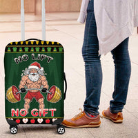 Xmas Gymer Christmas Luggage Cover No Lift No Gift - Wonder Print Shop