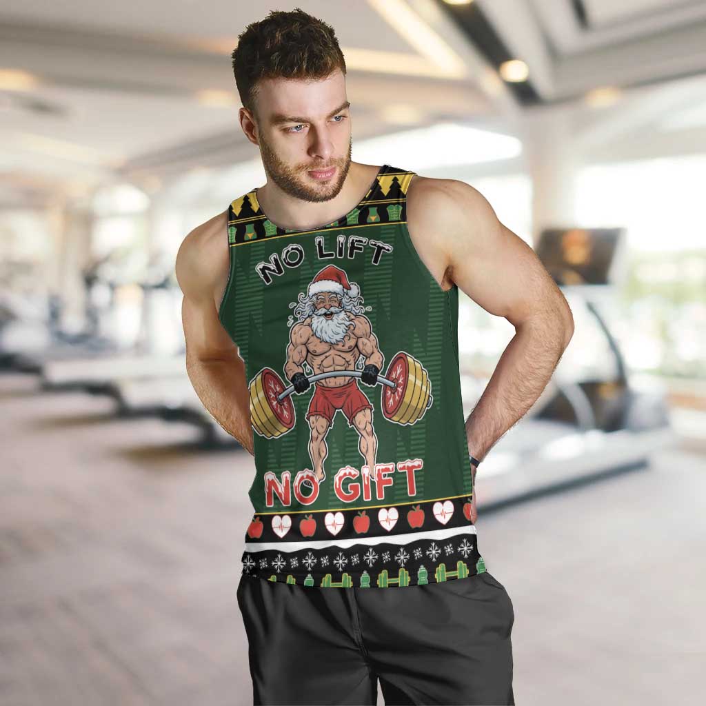 Xmas Gymer Christmas Men Tank Top No Lift No Gift - Wonder Print Shop