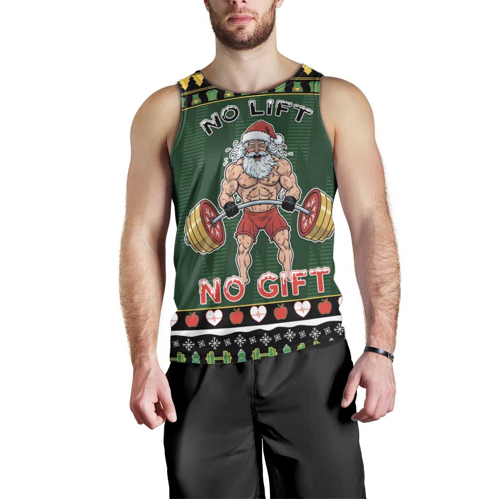 Xmas Gymer Christmas Men Tank Top No Lift No Gift - Wonder Print Shop