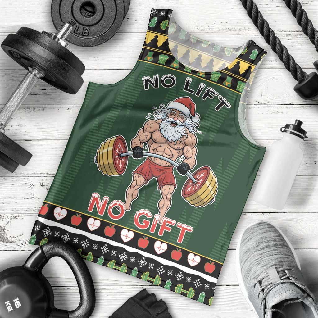 Xmas Gymer Christmas Men Tank Top No Lift No Gift - Wonder Print Shop