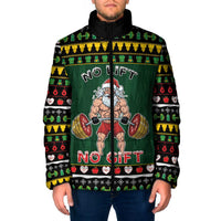 Xmas Gymer Christmas Padded Jacket No Lift No Gift - Wonder Print Shop