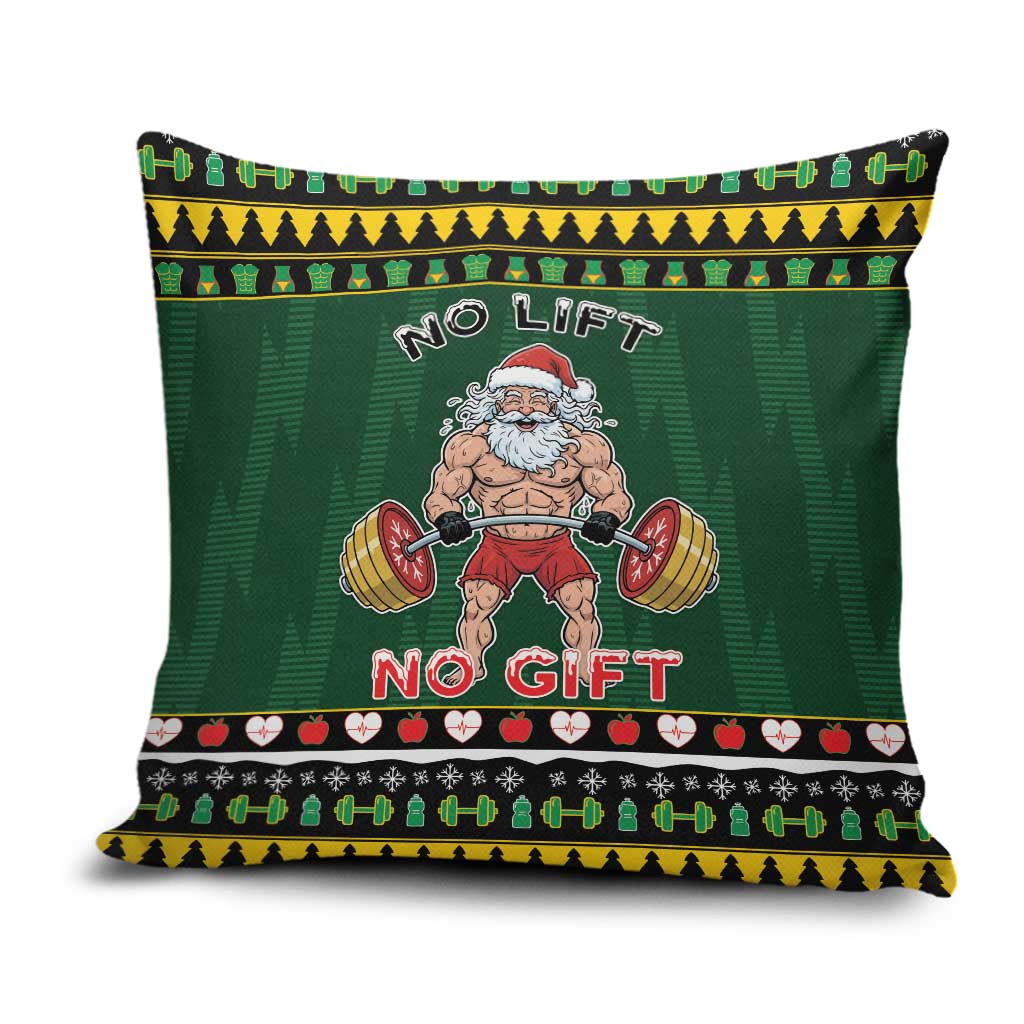 Xmas Gymer Christmas Pillow Cover No Lift No Gift - Wonder Print Shop