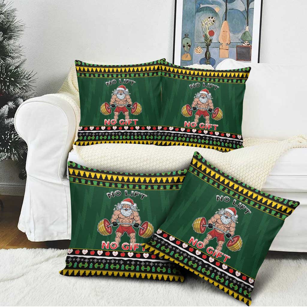Xmas Gymer Christmas Pillow Cover No Lift No Gift - Wonder Print Shop