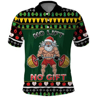 Xmas Gymer Christmas Polo Shirt No Lift No Gift - Wonder Print Shop
