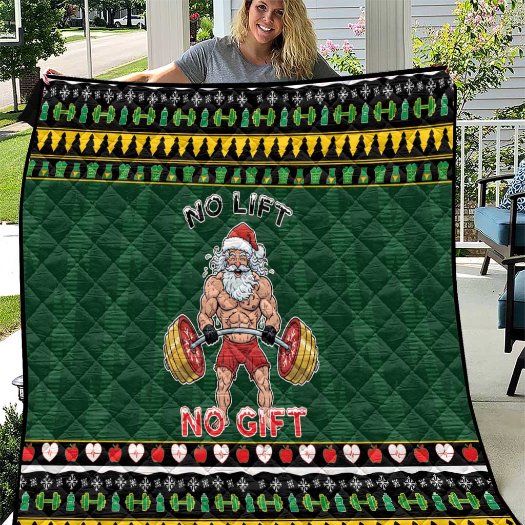 Xmas Gymer Christmas Quilt No Lift No Gift - Wonder Print Shop
