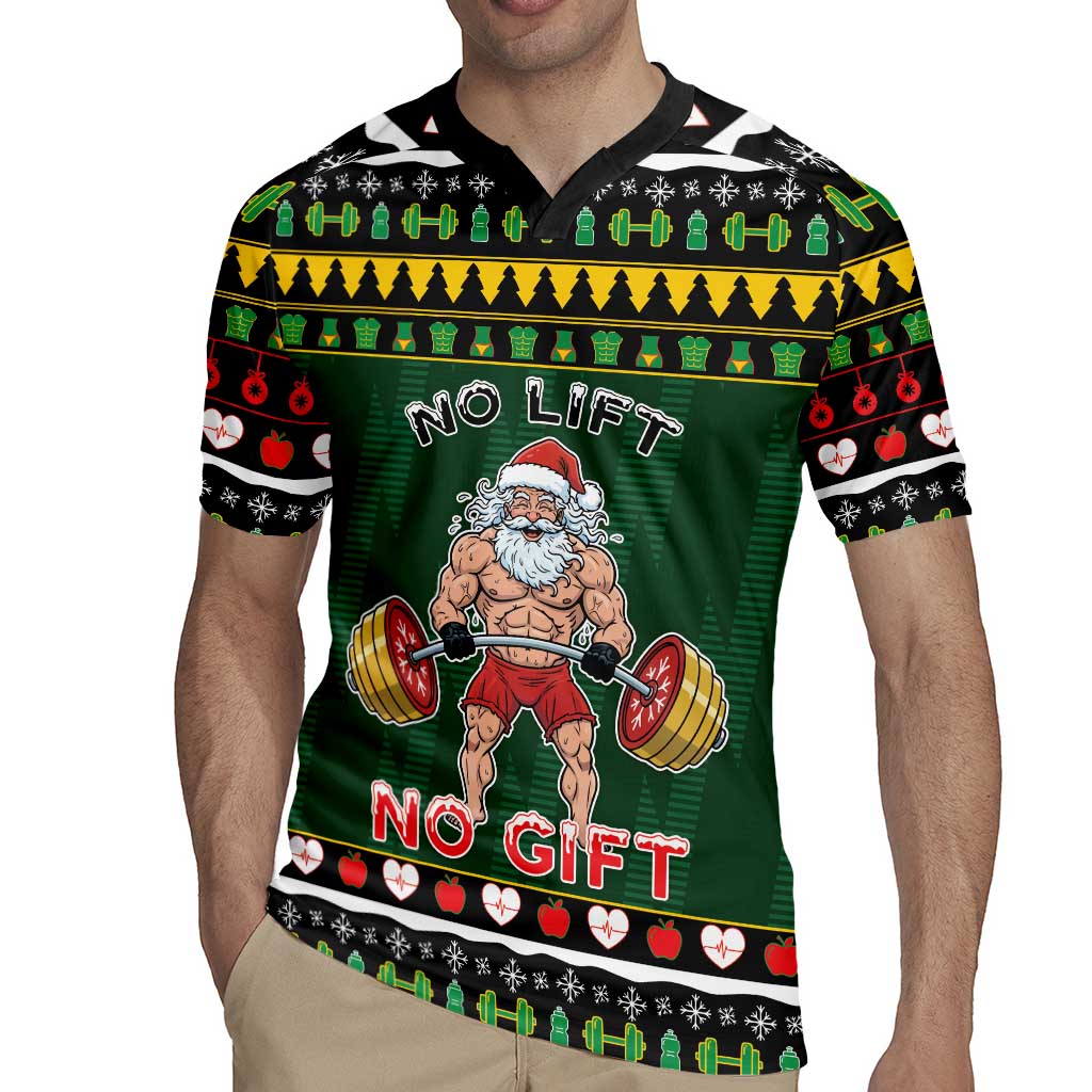 Xmas Gymer Christmas Rugby Jersey No Lift No Gift - Wonder Print Shop
