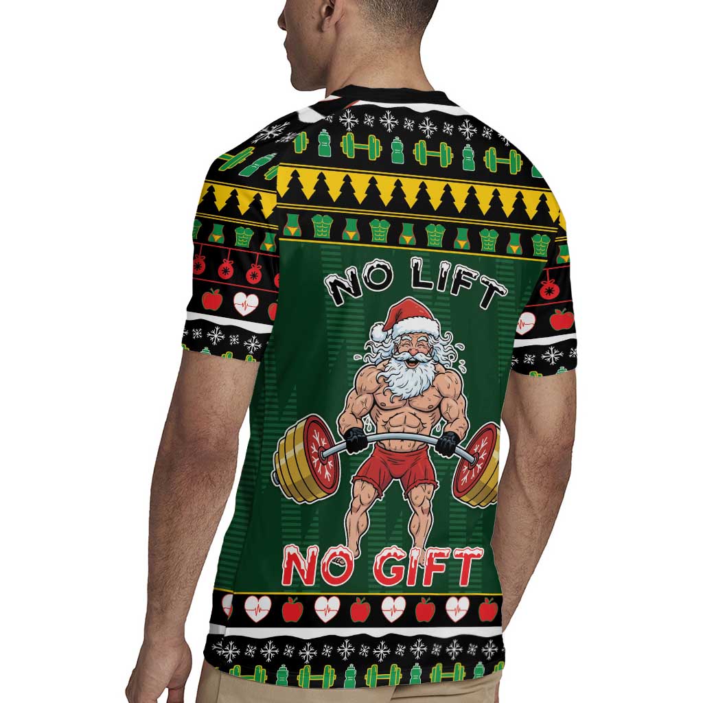 Xmas Gymer Christmas Rugby Jersey No Lift No Gift - Wonder Print Shop